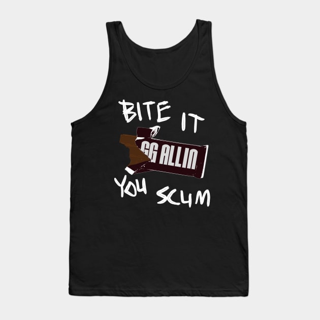 GG Allin: Bite It You Scum Tank Top by Philip_de_Goya